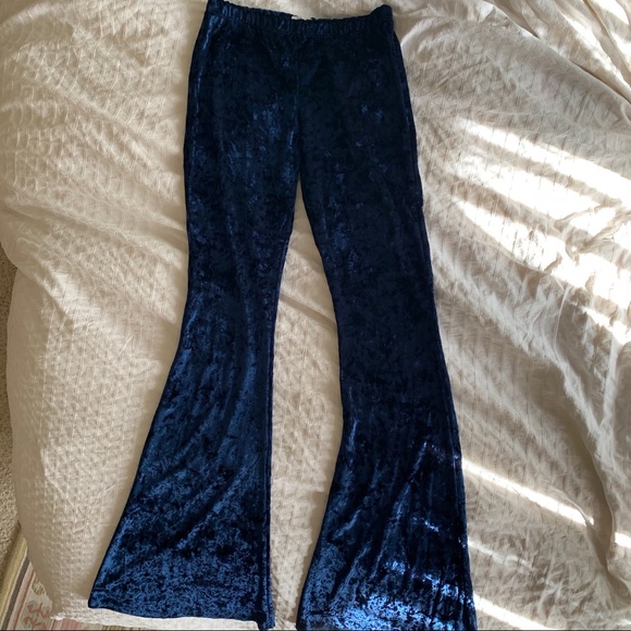 The Indigo Child Pants - Crushed Velvet Flares The Indigo Child Pants - Crushed Velvet Flares